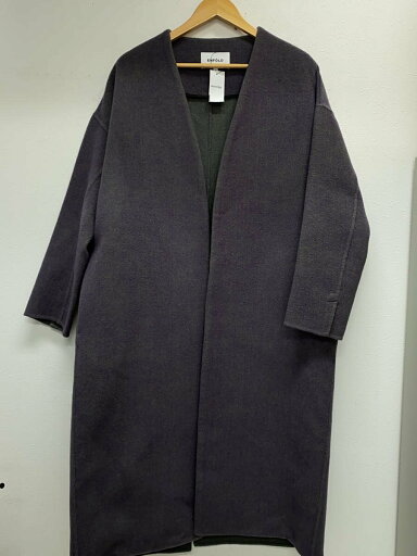 【中古】ENFOLD◆ステンカラーコート/38/ウール/GRY/無地【レディースウェア】 【中古】ENFOLD◆ステンカラーコート/38/ウール/GRY/無地【レディースウェア】