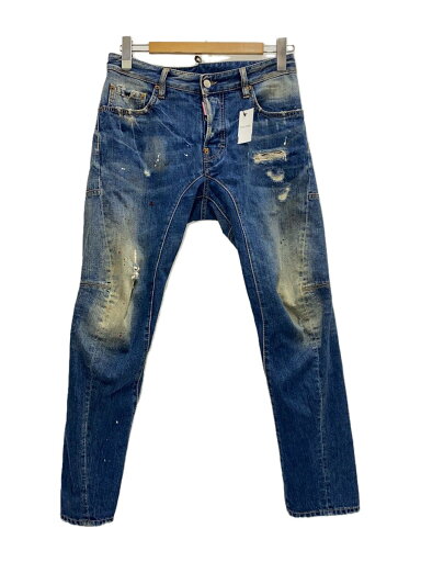【中古】DSQUARED2◆ダメージ/ペンキ/ボトム/44/デニム/BLU/無地/S74LA0496 S30309【メンズウェア】 【中古】DSQUARED2◆ダメージ/ペンキ/ボトム/44/デニム/BLU/無地/S74LA0496 S30309【メンズウェア】
