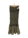 【中古】SNIDEL◆24SS/ランダムシャーリングスカート/0/ポリエステル/ブラック/花柄/SWFS241246【レディースウェア】
