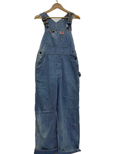 【中古】ROUND HOUSE◆50s/オーバーオール/ヒッコリー/コットン/BLU/ストライプ【メンズウェア】 【中古】ROUND HOUSE◆50s/オーバーオール/ヒッコリー/コットン/BLU/ストライプ【メンズウェア】