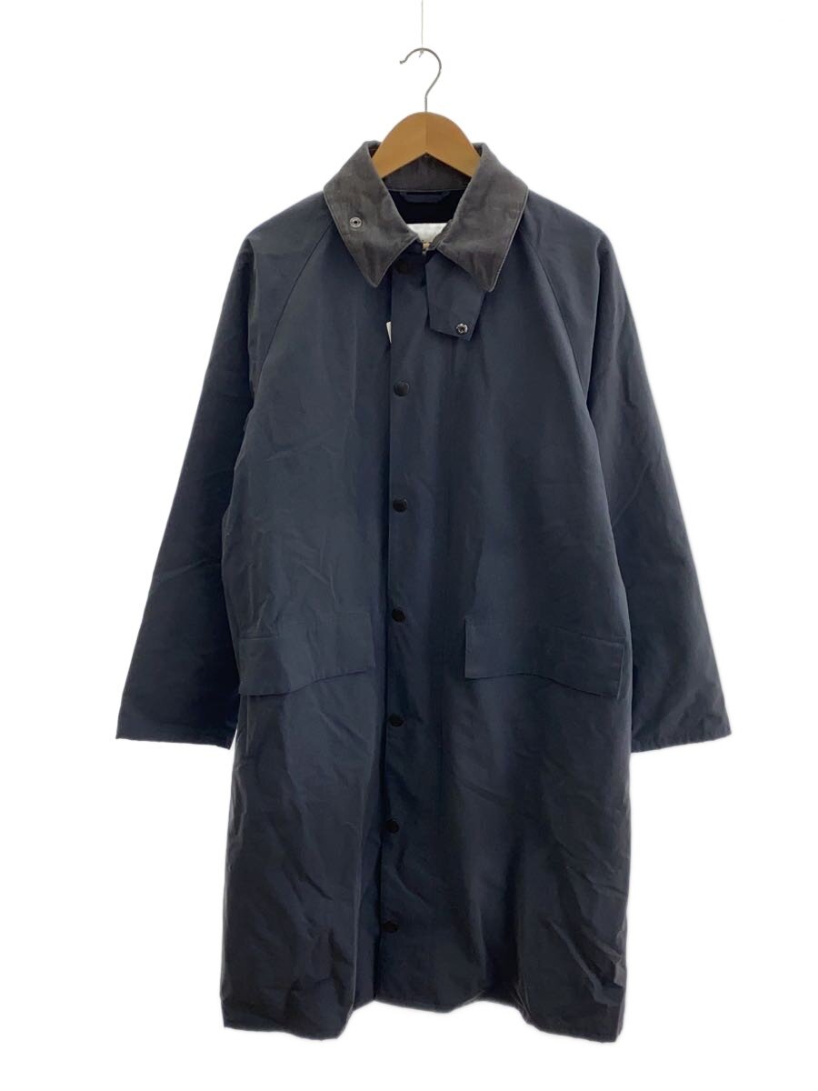 Barbour◆nano universe別注NEW BURGHLEY/グレー/コート/40/コットン/GRY/無地