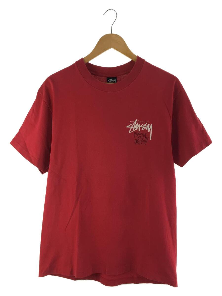 【中古】STUSSY◆Tシャツ/L/コットン/RED【メンズウェア】