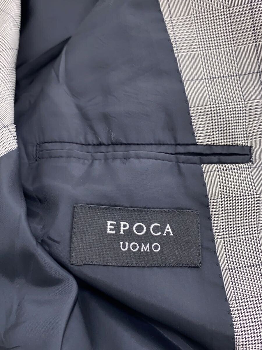 【中古】EPOCA UOMO◆2Bテーラード/スーツ/--/ウール/GRY/チェック/8vd33-804-07【メンズウェア】