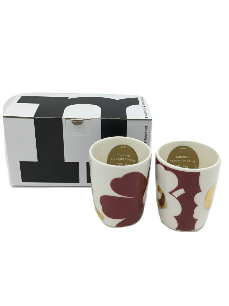 【中古】marimekko◆洋食器その他/2点セット/WHT【キッチン用品】