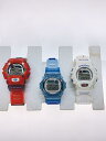 【中古】CASIO◆G-SHOCK/98年FIFAワールドカップ/3個セット/腕時計/デジタル/電池交換済み【服飾雑貨他】