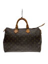 【中古】LOUIS VUITTON◆1)スピーディ35_モノグラム・キャンバス_BRW/PVC/BRW【バッグ】