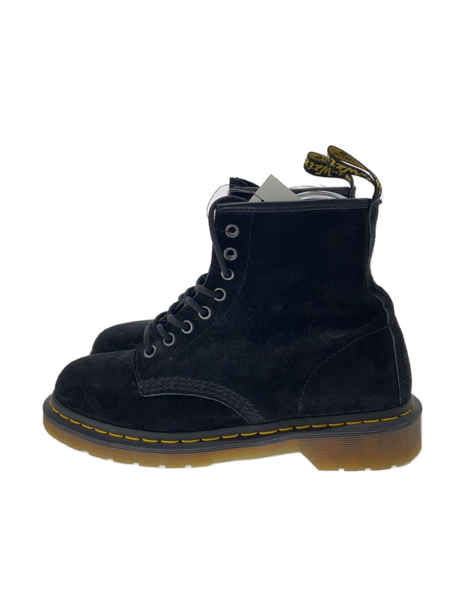 【中古】Dr.Martens◆レースアップブーツ/UK7/BLK/スウェード/21466【シューズ】