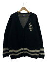 【中古】WIND AND SEA◆カーディガン(厚手)/XL/ウール/BLK/wds-o-wkn-23-q2-kn-01【メンズウェア】