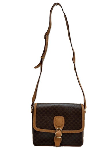 【中古】CELINE◆ショルダーバッグ/PVC/BRW/総柄【バッグ】 【中古】CELINE◆ショルダーバッグ/PVC/BRW/総柄【バッグ】