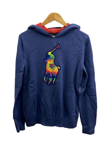 【中古】POLO RALPH LAUREN◆ニットパーカー/XL(18-20)/コットン/NVY【メンズウェア】 【中古】POLO RALPH LAUREN◆ニットパーカー/XL(18-20)/コットン/NVY【メンズウェア】