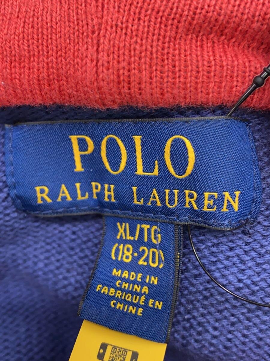 【中古】POLO RALPH LAUREN◆ニットパーカー/XL(18-20)/コットン/NVY【メンズウェア】