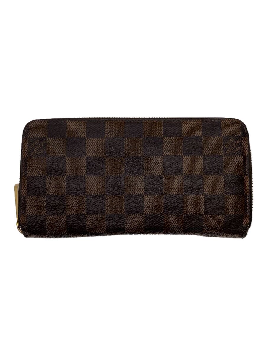 乐天商城 - 【中古】LOUIS VUITTON◆1)ジッピー・ウォレット_ダミエ・エベヌ/PVC/BRW/メンズ【服飾雑貨他】