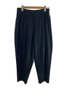 【中古】HOMME PLISSE ISSEY MIYAKE◆BASICプリーツ/ボトム/3/ポリエステル/BLK/HP55JF351【メンズウェア】