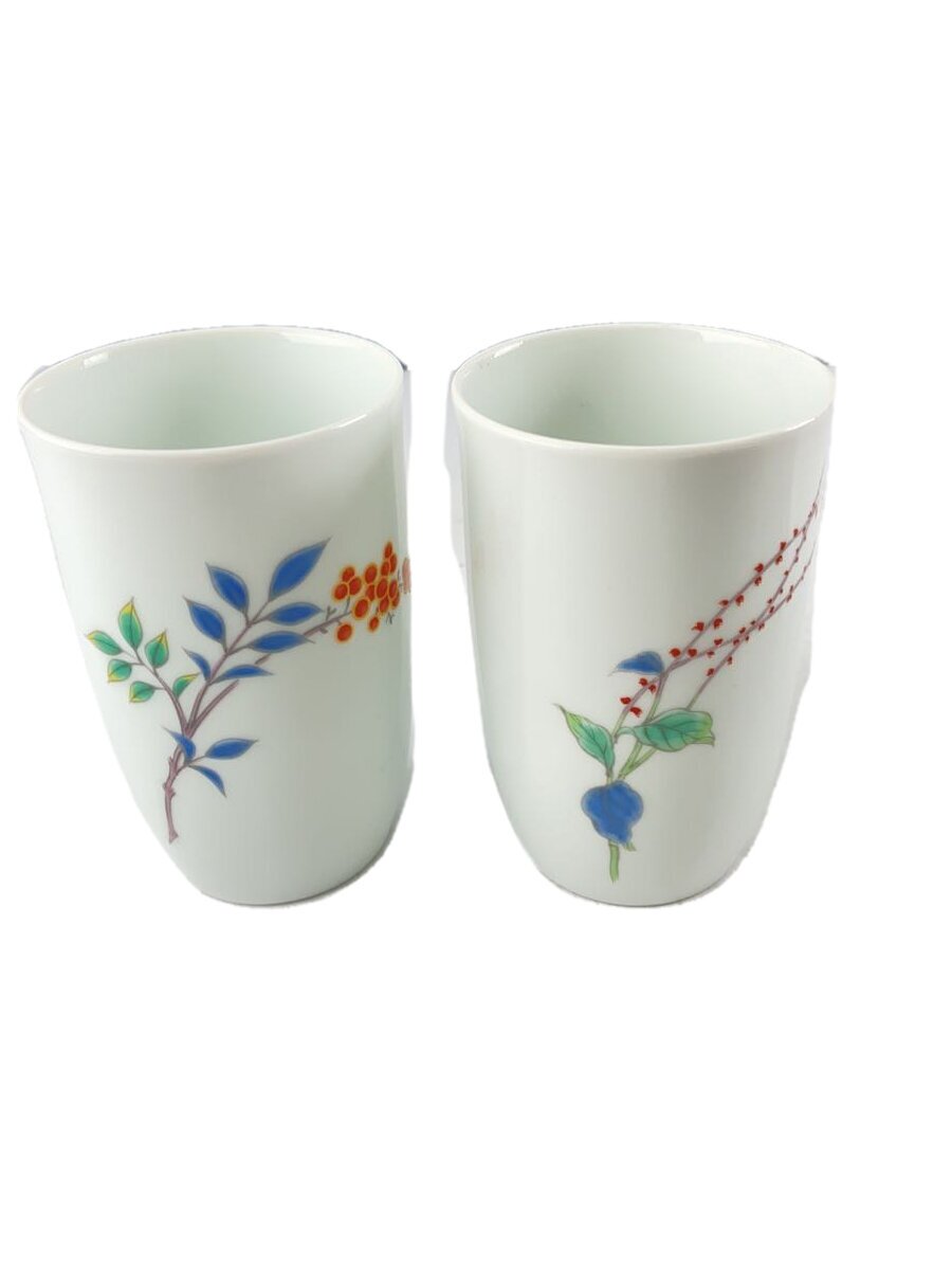 【中古】深川製磁◆水引草南天/ペアゴブレット【キッチン用品】