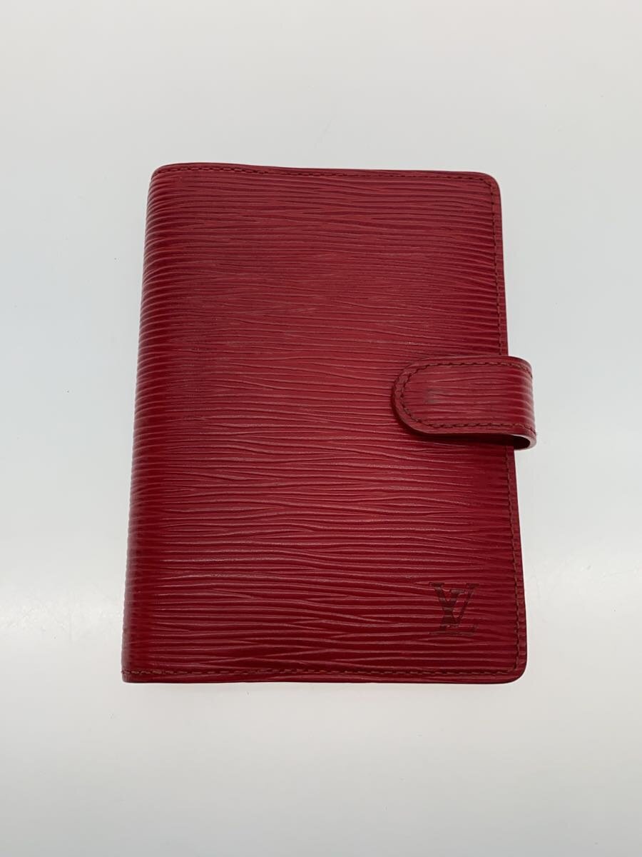 【中古】LOUIS VUITTON◆アジェンダPM_エピ_RED/レザー/RED/レディース【服飾雑貨他】