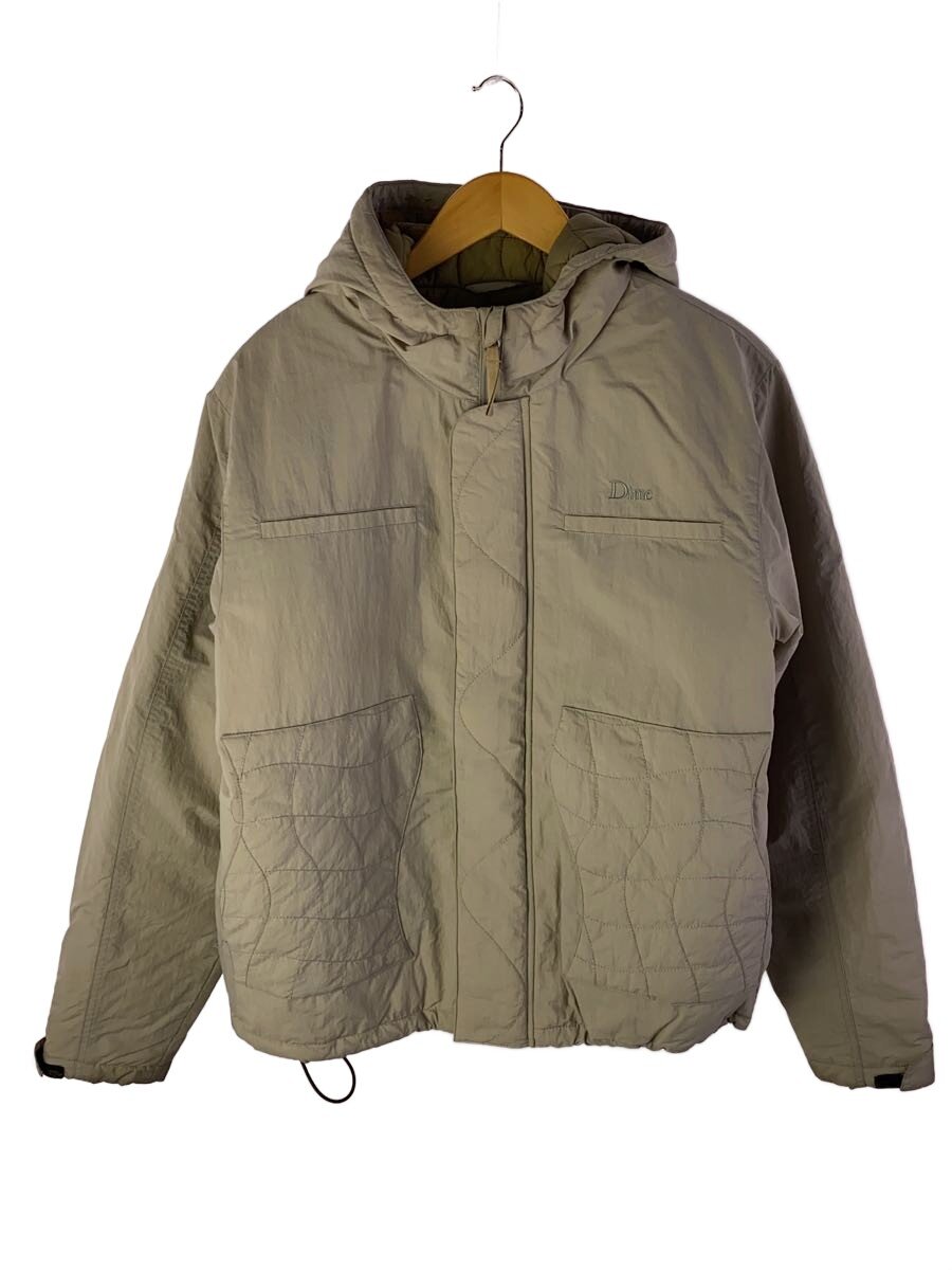 【中古】Dime◆PLEIN-AIR JACKET/中綿ジャケット/フーデッド/M/ナイロン/GRY【メンズウェア】