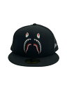 yÁzA BATHING APESHARK NEW ERA 59FIFTY/Lbv/7 1/2/BLK/Y/001CPI331925CyGݑz