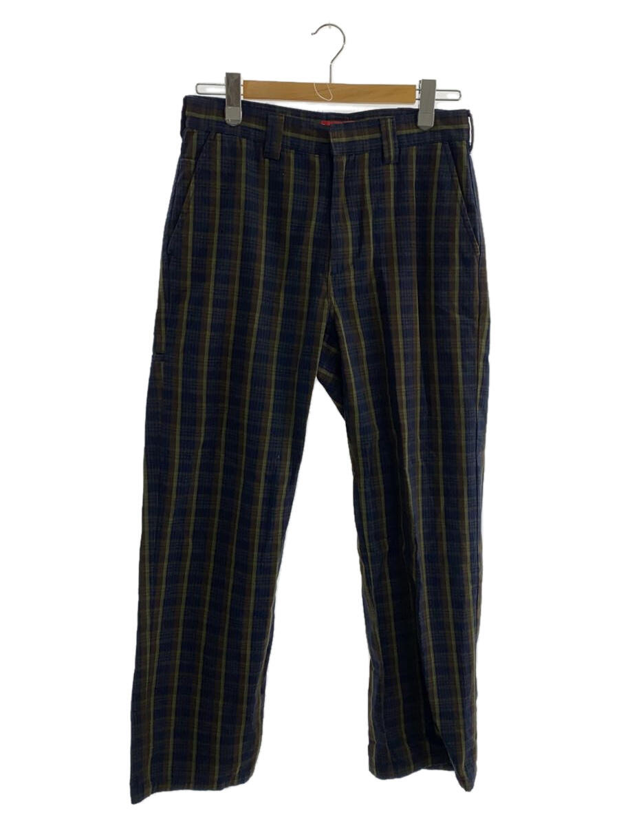 【中古】Supreme◆ボトム/30/コットン/NVY/チェック【メンズウェア】