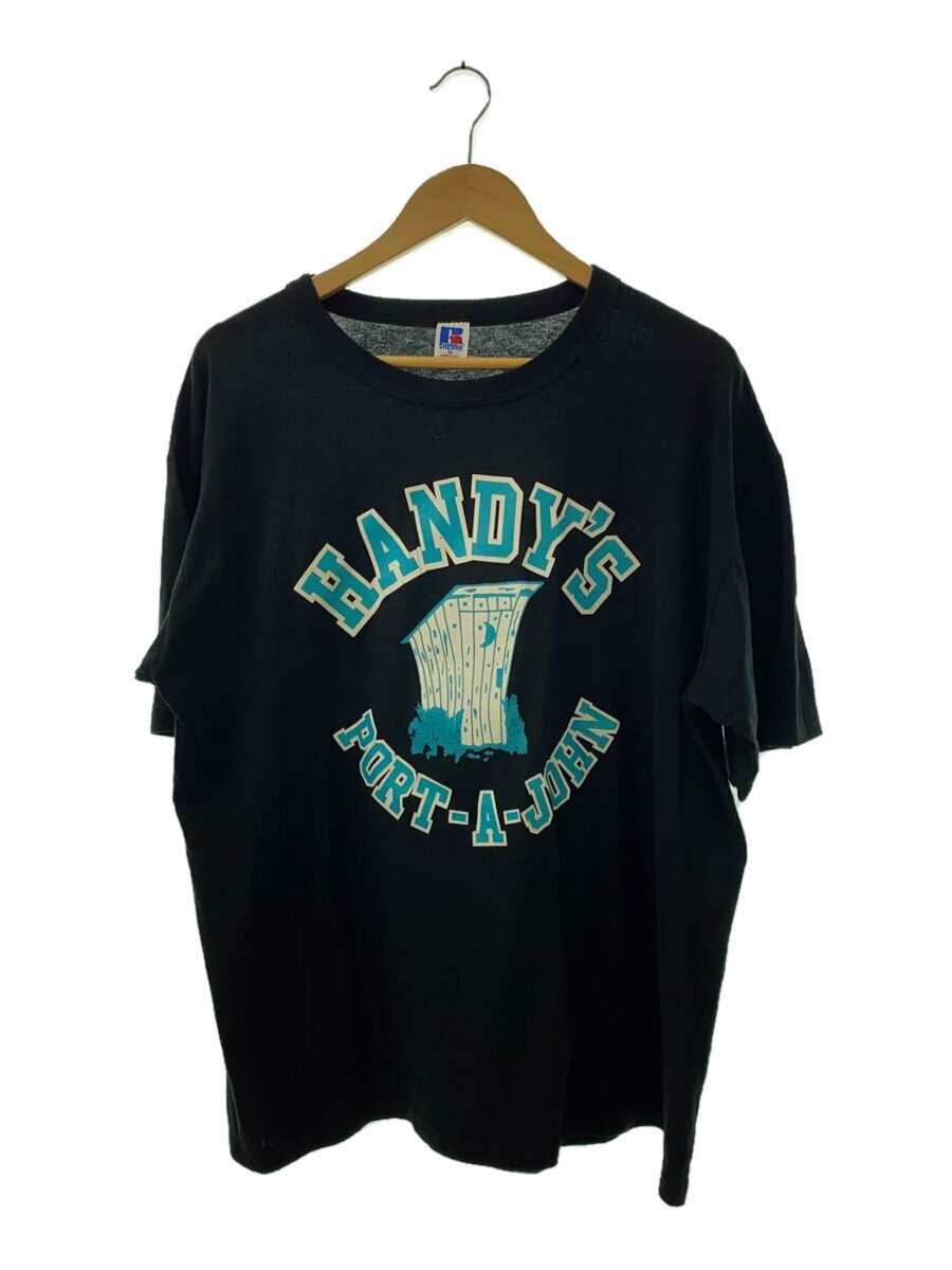 【中古】RUSSELL ATHLETIC◆HANDY`S/ナンバリング/Tシャツ/XL/コットン/BLK/プリント【メンズウェア】