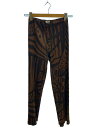 【中古】PLEATS PLEASE ISSEY MIYAKE◆プリーツ/ボトム/3/ポリエステル/BRW/総柄/PP33-JF744【レディースウェア】