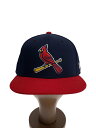 【中古】NEW ERA◆キャップ/7 3/8/ポリエステル/NVY/メンズ【服飾雑貨他】