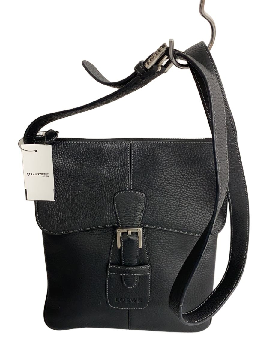 【中古】LOEWE◆ショルダーバッグ/--/BLK【バッグ】