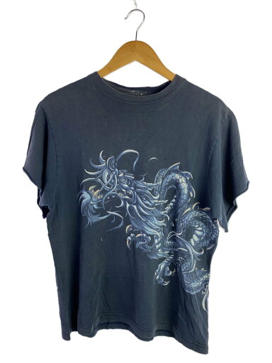 【中古】JNCO JEANS/Tシャツ/XL/コットン/NVY/dragonプリント【メンズウェア】 【中古】JNCO JEANS/Tシャツ/XL/コットン/NVY/dragonプリント【メンズウェア】