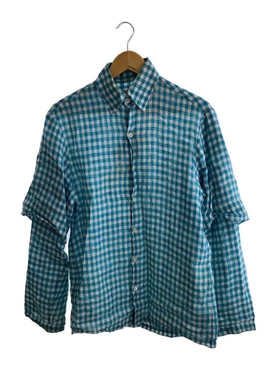 CAMISAS MANOLO/長袖シャツ/44/--/GRN/ギンガムCK