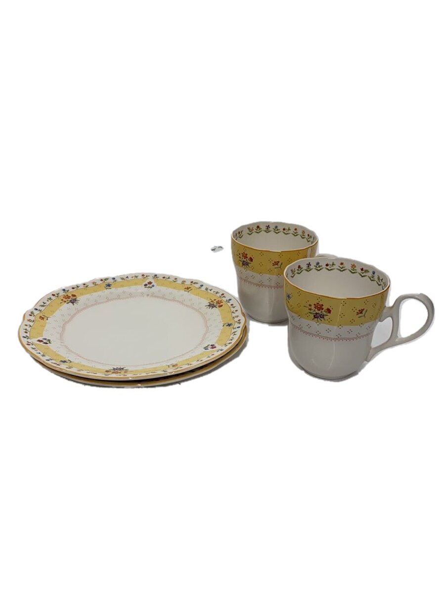 【中古】Noritake◆洋食器その他/2点セット/ホワイト/白/イエロー/花柄/ペア【キッチン用品】
