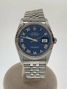 【中古】ROLEX◆デイトジャスト/自動巻腕時計/アナログ/ステンレス/NVY/SLV/16234【服飾雑貨他】