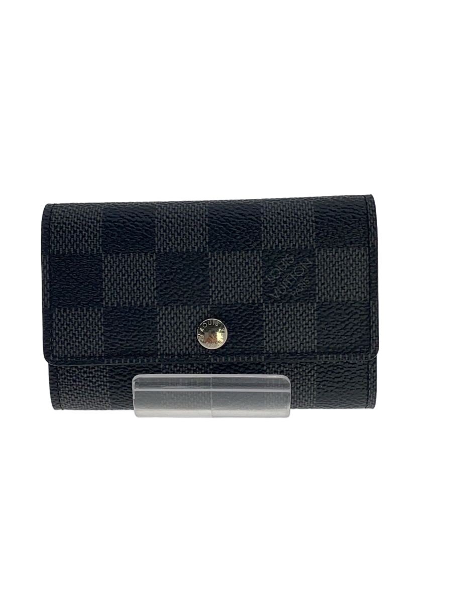 【中古】LOUIS VUITTON◆ミュルティクレ6_ダミエ・グラフィット/PVC/BLK/メンズ//【服飾雑貨他】