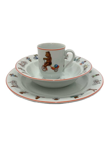 【中古】ROYAL COPENHAGEN◆子供用食器/3点セット/カップ/プレート/ボール/JULIUS/ホワイト/ベアー/くま/赤【キッズ】 【中古】ROYAL COPENHAGEN◆子供用食器/3点セット/カップ/プレート/ボール/JULIUS/ホワイト/ベアー/くま/赤【キッズ】