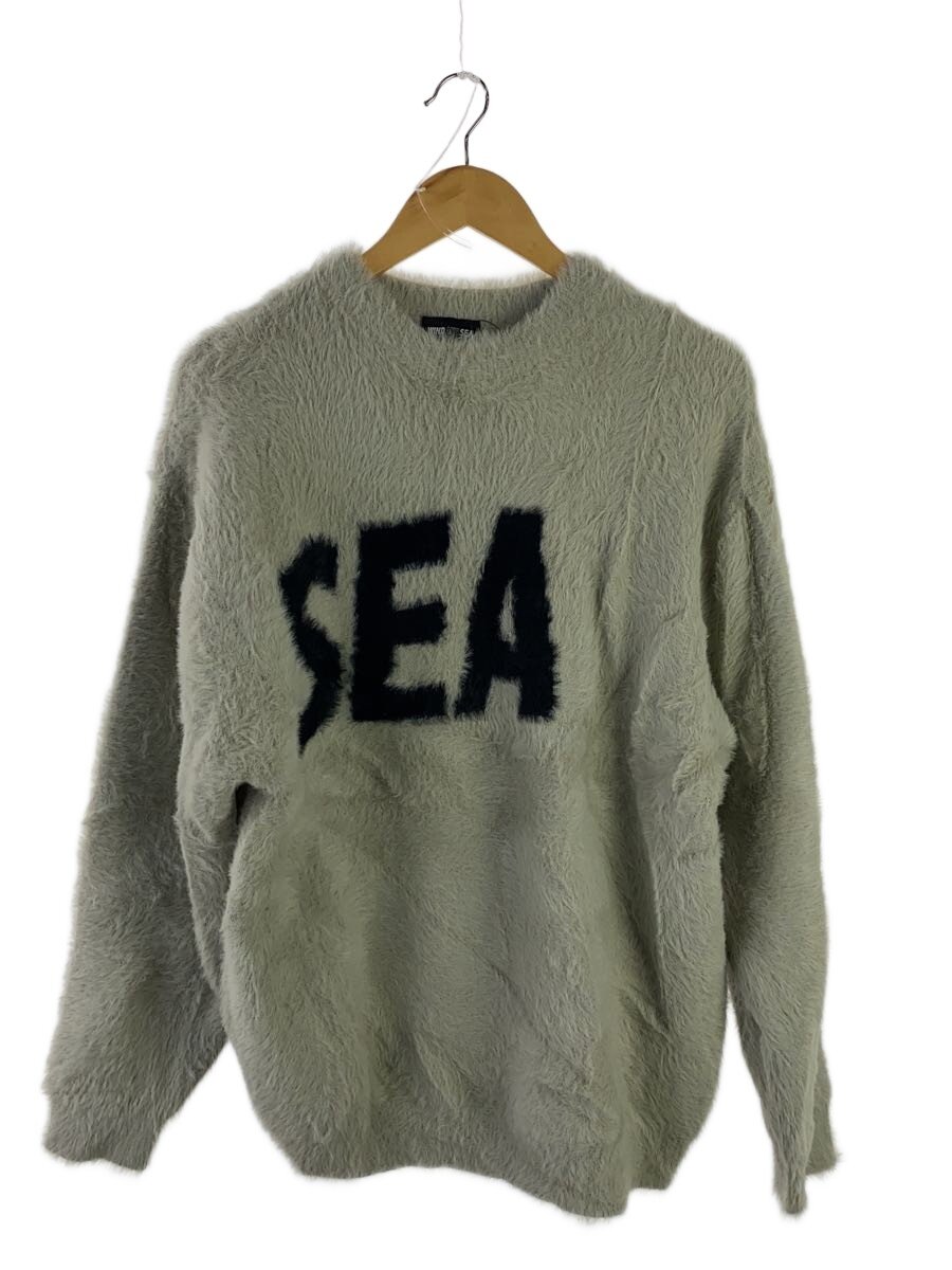 【中古】WIND AND SEA◆Shaggy BIGSEA Knit Sweater/M/ナイロン/GRY/WDS-O-CLCS-25-Q3-KN-10【メンズウェア】