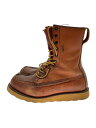【中古】RED WING◆レースアップブーツ・8インチクラシックモックトゥ/US6.5/BRW【シューズ】
