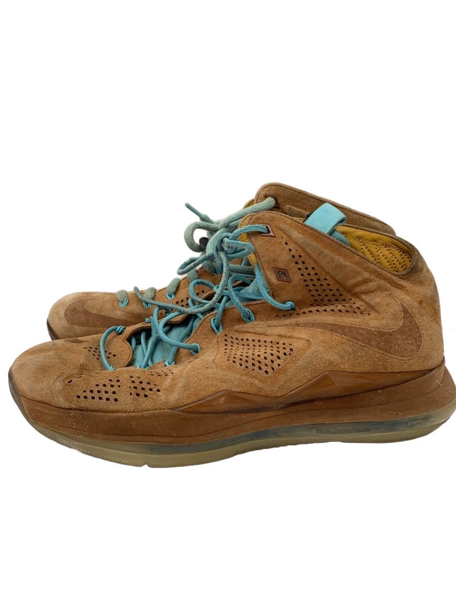 NIKE◆LEBRON X EXT QS/レブロン/キャメル/607078-200/28cm/CML/レザー