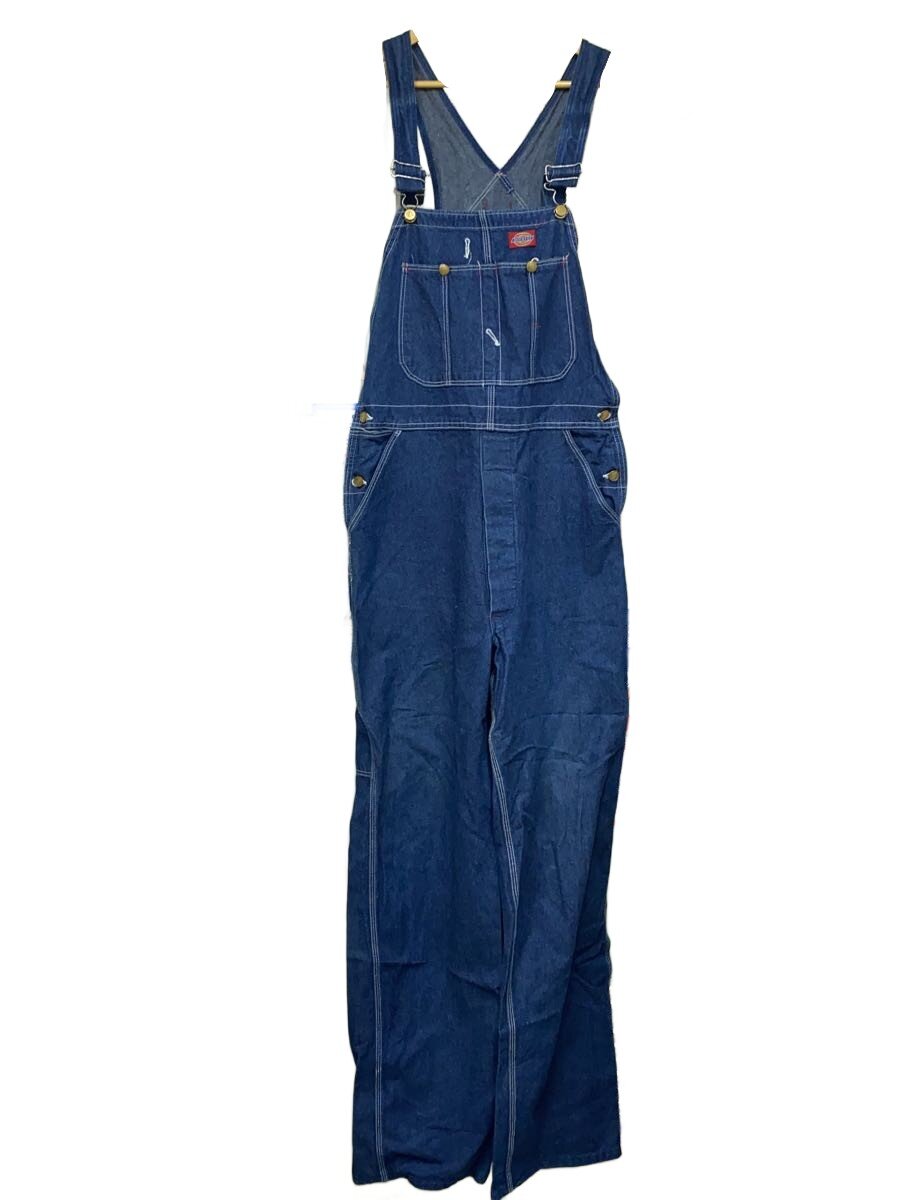 【中古】DICKIES◆80s/オーバーオール/34/デニム/IDG//【メンズウェア】