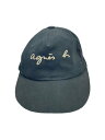 【中古】agnes b.◆90s/フランス製/キャップ/FREE/キャンバス/BLK/無地/メンズ【服飾雑貨他】