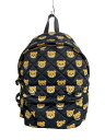 【中古】MOSCHINO◆15aw/キルティング/ベアー/クマ/リュック/PVC/BLK/総柄【バッグ】