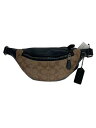 【中古】COACH◆ウエストバッグ/--/ベージュ/総柄/F84711/シグネチャー【バッグ】