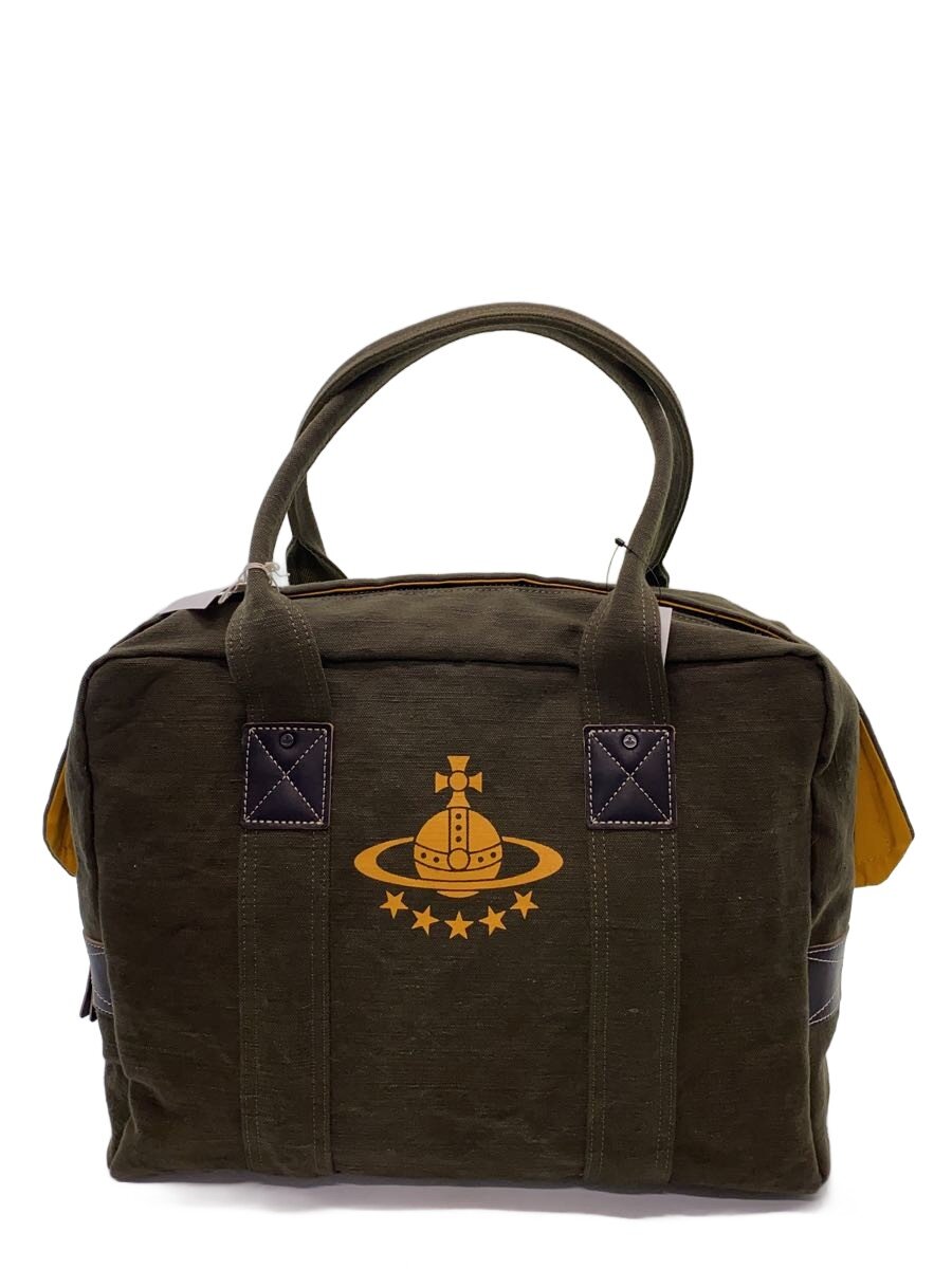【中古】Vivienne Westwood◆ボストンバッグ/キャンバス/KHK/VWH243【バッグ】