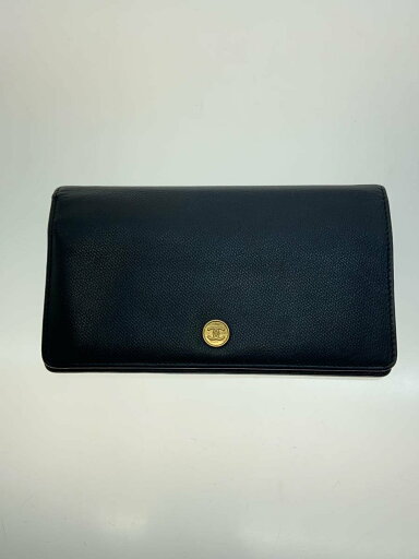 【中古】CHANEL◆長財布/レザー/BLK/無地/レディース【服飾雑貨他】 【中古】CHANEL◆長財布/レザー/BLK/無地/レディース【服飾雑貨他】