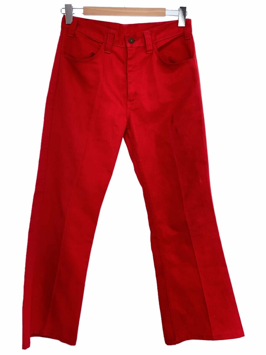 【中古】Levi’s◆ブーツカットパンツ/スタプレ/TALONジップ/レッド【メンズウェア】
