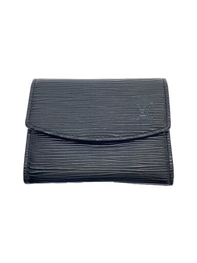 【中古】LOUIS VUITTON◆ポルト・モネ・サーンプル_エピ_BLK/レザー/BLK/無地/メンズ【服飾雑貨他】 【中古】LOUIS VUITTON◆ポルト・モネ・サーンプル_エピ_BLK/レザー/BLK/無地/メンズ【服飾雑貨他】