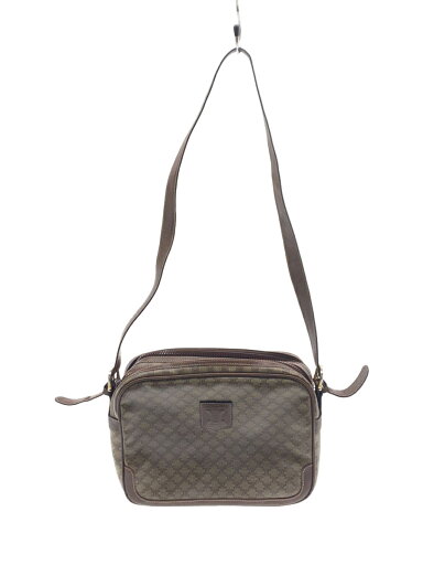 【中古】CELINE◆ショルダーバッグ/レザー/BRW/総柄/M02【バッグ】 【中古】CELINE◆ショルダーバッグ/レザー/BRW/総柄/M02【バッグ】