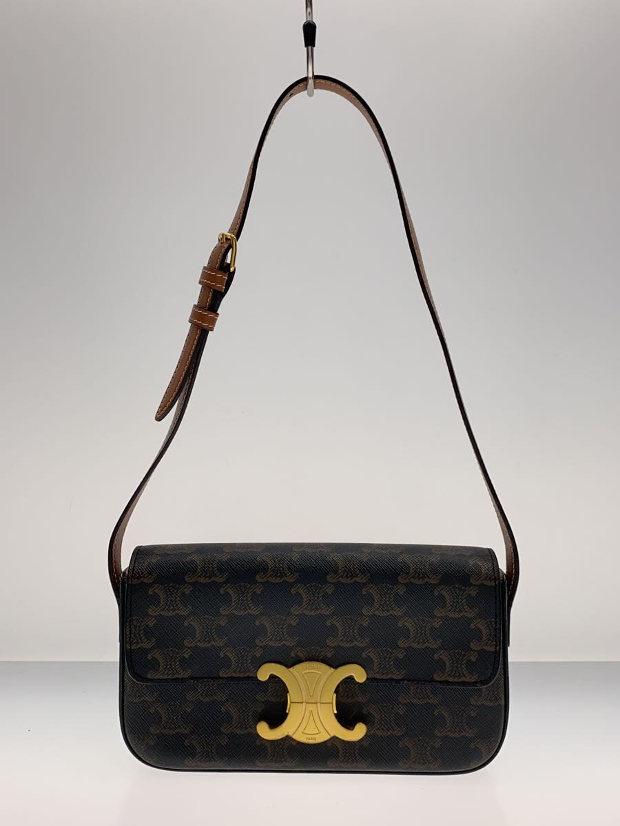 CELINE - 【中古】CELINE◆クロード/トリオンフキャンバス/ショルダーバッグ/PVC/BRW/総柄//【バッグ】
