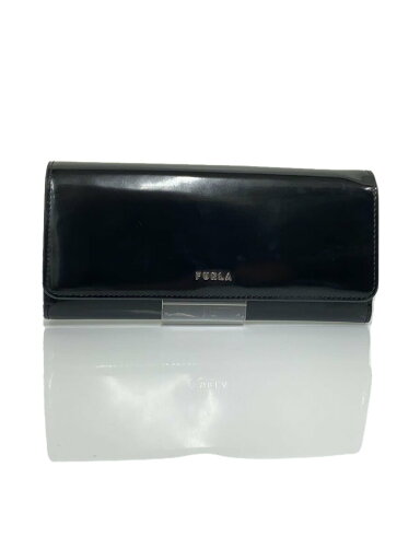 【中古】FURLA◆長財布/エナメル/BLK/レディース【服飾雑貨他】 【中古】FURLA◆長財布/エナメル/BLK/レディース【服飾雑貨他】