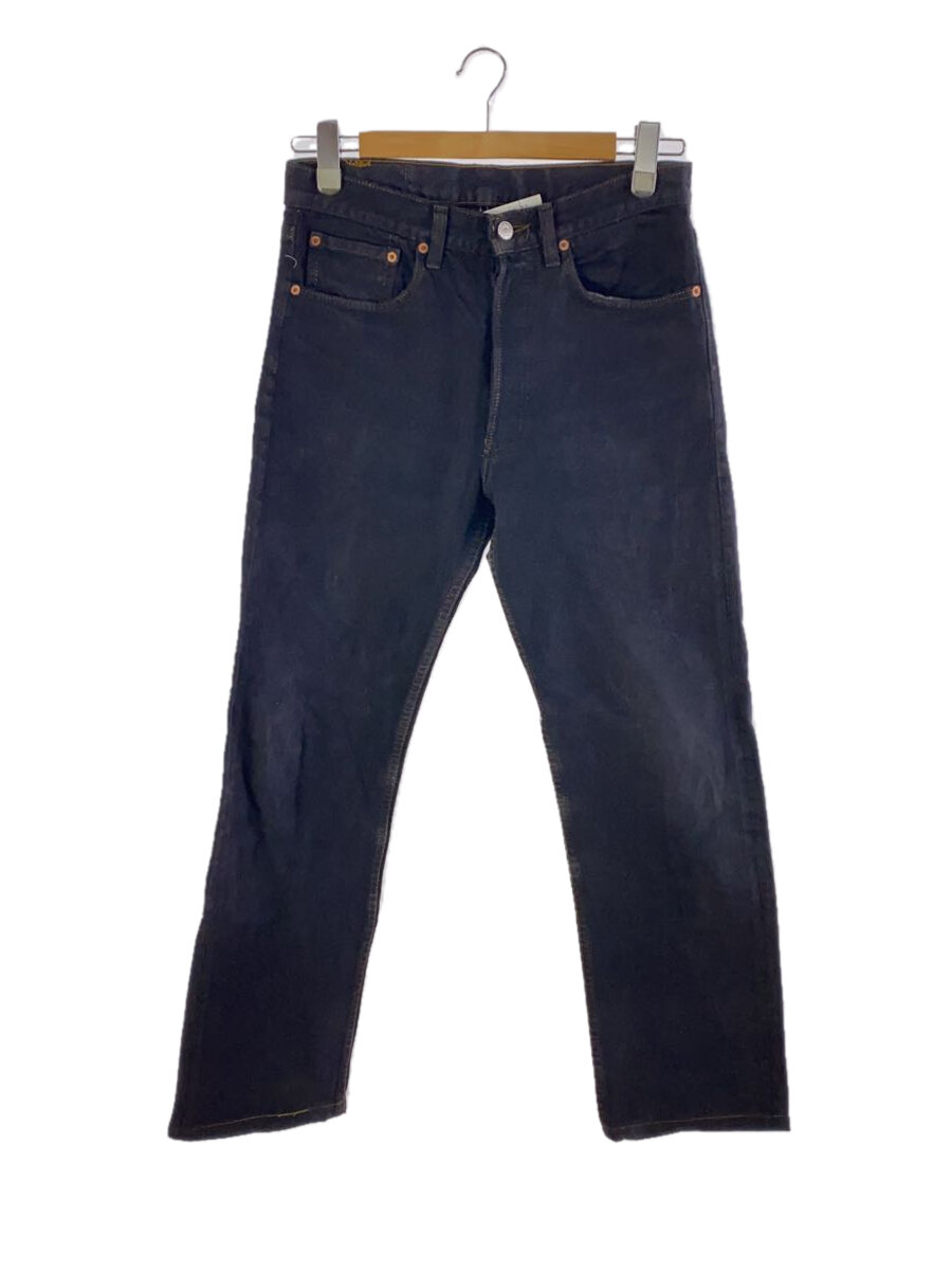【中古】Levi’s◆ストレートパンツ/31/デニム/BLK/無地/501-0108【メンズウェア】