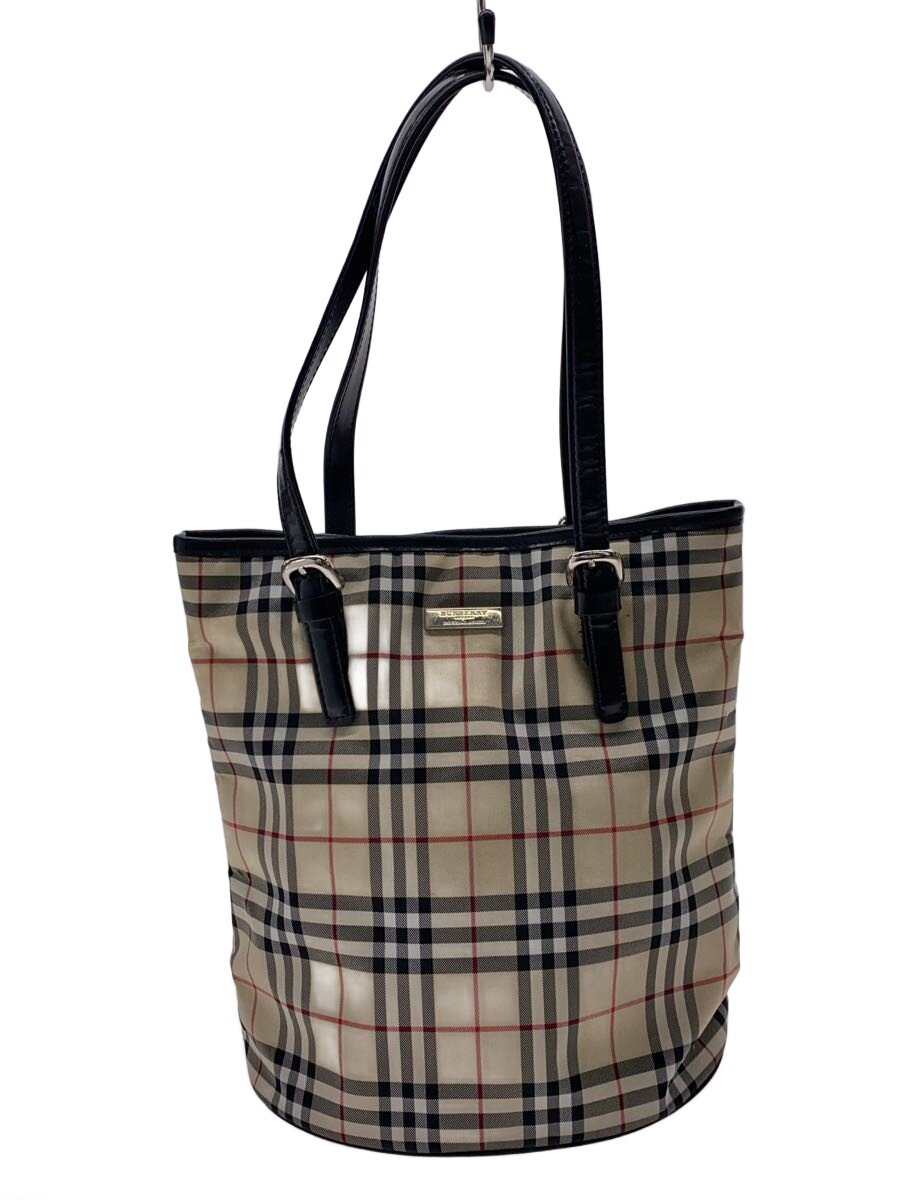 【中古】BURBERRY BLUE LABEL◆バッグ/--/BEG/チェック【バッグ】