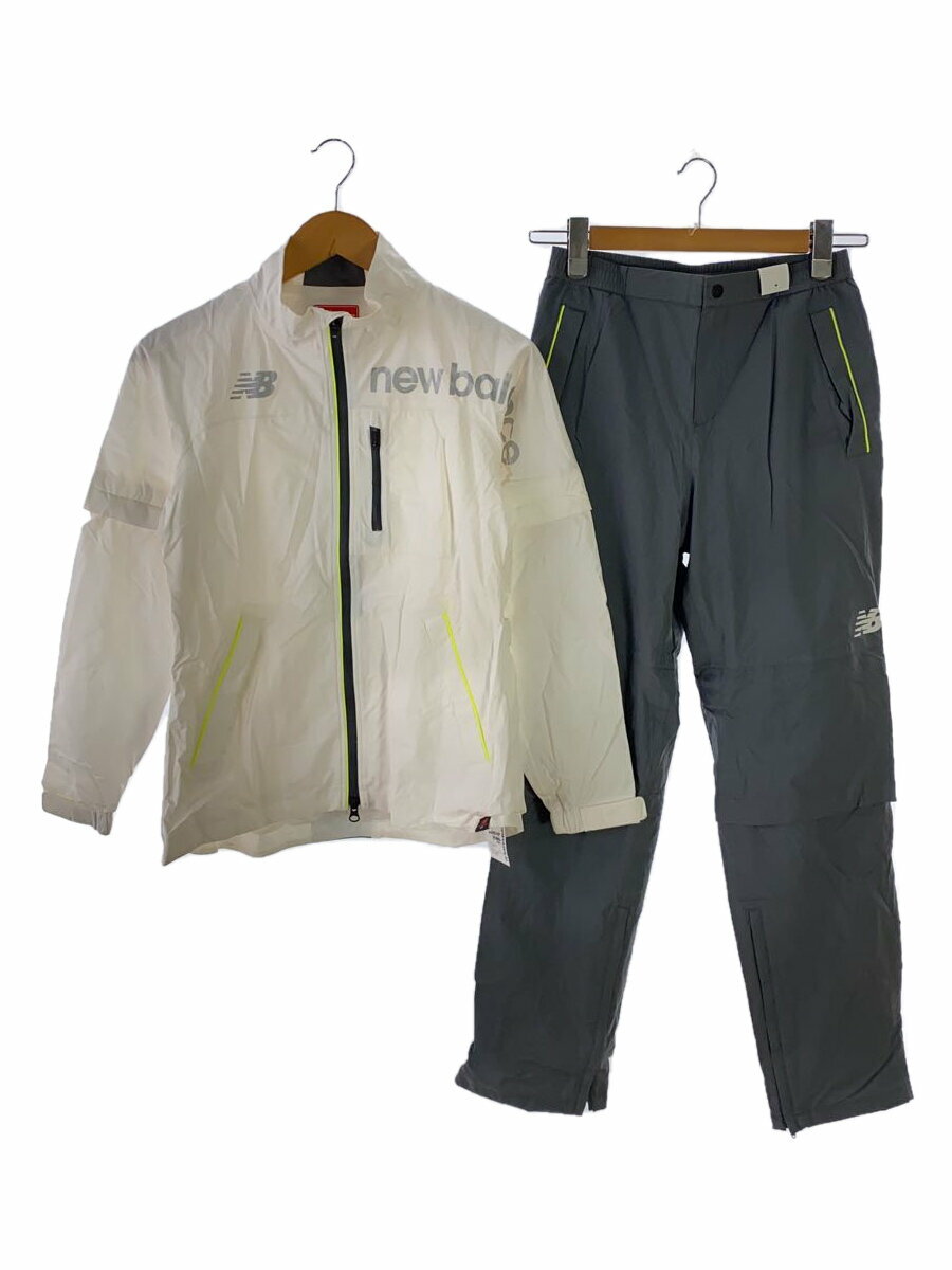 【中古】NEW BALANCE◆セットアップ/O/ナイロン/WHT/無地/012-2988501//【メンズウェア】