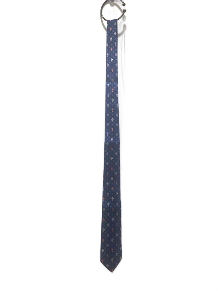 LOUIS VUITTON - 【中古】LOUIS VUITTON◆クラヴァットソーヴィヴィエンヌ/ホツレ有/ネクタイ/シルク/NVY/総柄/メンズ/M76322【服飾雑貨他】